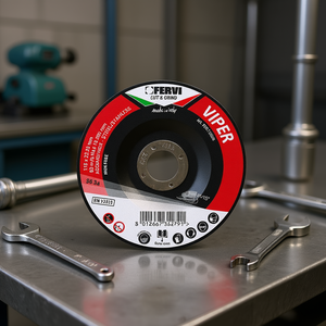 Disque en fibre flexible Fervi Viper 115x22,23 mm pour couper et meuler l'acier inoxydable - Product Image 3