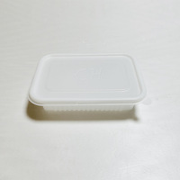 Boîte à lunch rectangulaire jetable en PP à compartiment unique, compatible micro-ondes et réfrigérateur, pour plats à emporter, emballage blister