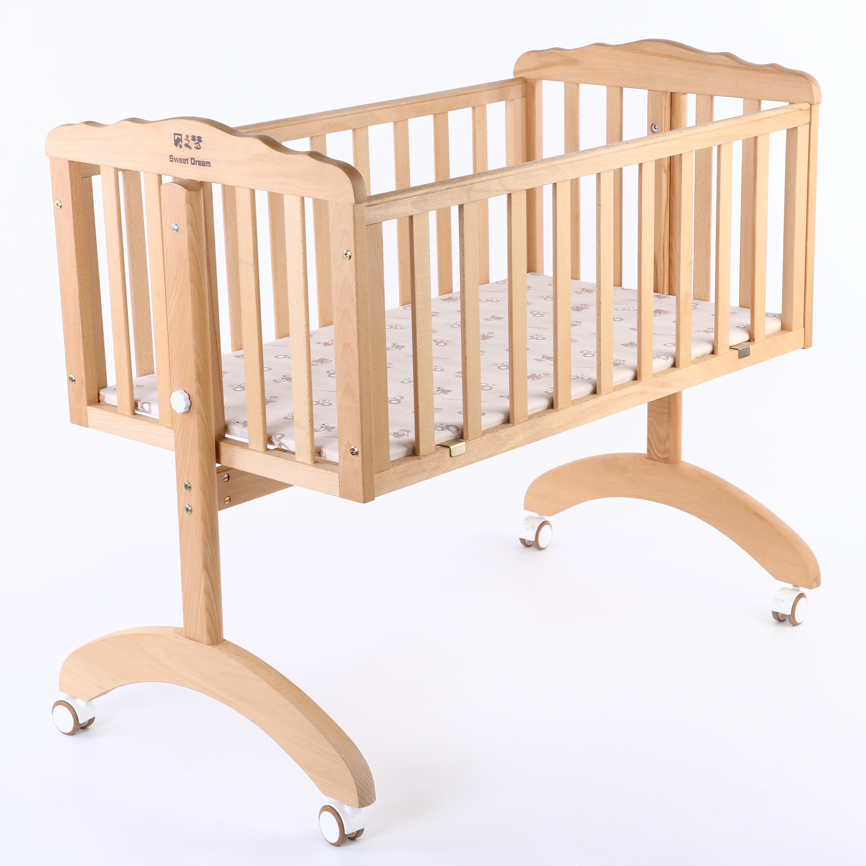 Современный дизайн OEM для детей 0-12 месяцев 97 см * 55,5 см * 82,5 см прочная Роскошная безопасная детская кровать