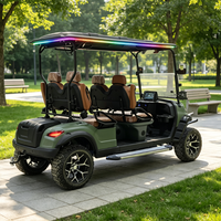Voiturette de golf électrique tout-terrain personnalisée, 72V, lithium, 4 places, avec pneus larges, pour terrains de golf et clubs