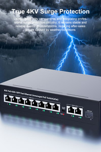 Switch Gigabit Mini POE all'ingrosso 1000Mbps <span class=keywords><strong>Ethernet</strong></span> non gestito RJ45 8+2+1 porte Capacità 22Gbps Video Full/Half-Duplex - Product Image 4