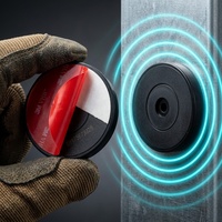 Étiquette de patrouille RFID UHF HF anti-métal en ABS 52 mm, étiquette disque de point de contrôle de visite avec trou de vis pour inspection de pipelines et de lignes électriques