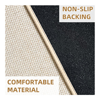 Tapis d'intérieur lavable et rembourré antidérapant en polyester à poils coupés avec dos en caoutchouc pour la maison