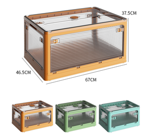Transparent Foldable Storage Box With Lid Plastic Storage Container For Home