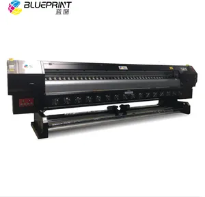 Beste preis BLUEPRINT Blueprit 3.2m/1.8m Eco Solvent Outdoor Printer/Resolution 1440 dpi mit DX7/dx5 kopf wand drucker große größe