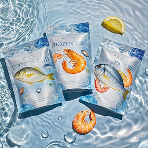 Sachet thermoscellé impression héliogravure personnalisé Sacs d'emballage de fruits de mer congelés séchés Sac de <span class=keywords><strong>poisson</strong></span> congelé fumé - Product Image 1
