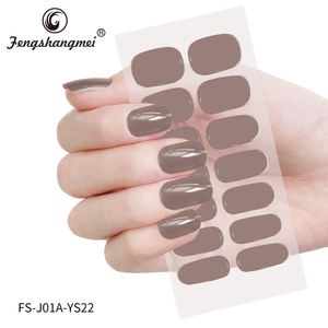 Stiker Kuku Gel Semi Cured Desain Kustom Personal, Kuku Jari Full Cover Bahan Resin Tinta Ramah Lingkungan Pra-Desain - Product Image 5