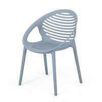 Chaise d'extérieur de luxe nordique pour café/boutique de thé au lait, siège en plastique solide et durable