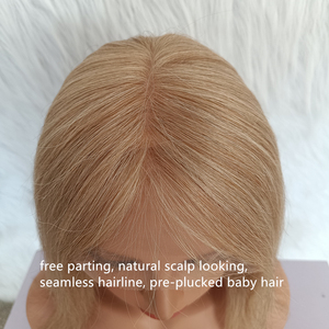 Bestseller Handgeknüpfte HD-Lace Silk Top Weft Back Medizinische Perücke mit Rutschfestem Silikon Premium Chinesisches Rohhaar Atmungsaktive Langhaarperücke - Product Image 5