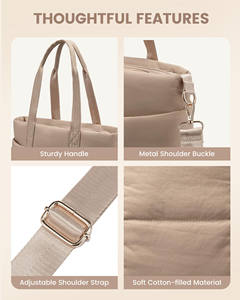 Sac à langer léger en nylon avec plusieurs poches et matelas à langer intégré pour les besoins quotidiens de voyage et de cadeaux des mamans - Product Image 6