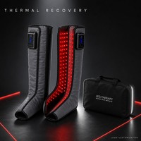 Masseur de jambes à compression d'air à 6 chambres personnalisé, avec chaleur, sans fil, type C, vente en gros