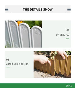 Decorative Heat Treated White <b>Plastic</b> Garden Fence Panels Durable Garden Border <b>Edging</b> Waterproof Rot Proof Easy Interlocking - Product Image 6