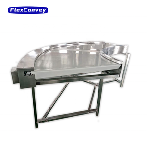 Vente chaude PVC/PU/courroie modulaire en plastique 90 degrés plateau tournant convoyeur à bande automatique <span class=keywords><strong>180</strong></span> degrés courbe convoyeur à bande - Product Image 4