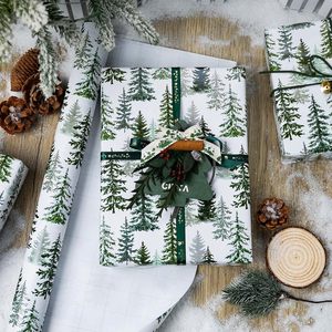 Burymento Christmas <b>Wrapping</b> <b>Paper</b> 17 In X 32.8 Ft Tree Design Eco-Friendly Gift Craft Roll - Product Image 2