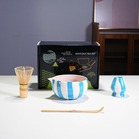 Ensemble de thé matcha en céramique de qualité supérieure, directement de l'usine OEM, avec accessoires, fouet en bambou, cuillère
