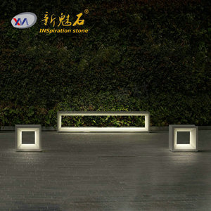 Nuevo Banco de Hormigón para Exteriores Magic Stone, Muebles Artísticos de GRC para Decoración de Parques y Paisajes - Product Image 1