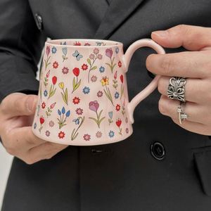 Mug en céramique élégant, motif Fleur de Rêve Rose pour Fille, Tasse à café et petit-déjeuner avec boîte cadeau pour offrir - Product Image 6