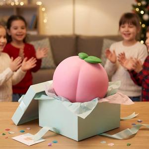 Jouet Squishy Géant Pêche, Jouet à Presser Jumbo, Grand Modèle de Fruit, Ornement Anti-Stress, Jouet de Décompression Ultra Doux Grande Taille - Product Image 4