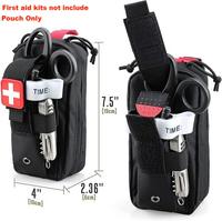 Trousse de premiers secours tactique d'extérieur, sac banane EDC, pochette étanche en nylon avec fermeture éclair, sac médical de survie, garrot, ciseaux, urgence