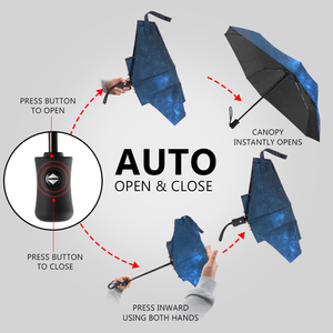 Parapluie carré pliable de haute qualité de 42 pouces, motif étoile, structure métallique, tissu haute densité, parapluies collaboratifs - Product Image 3