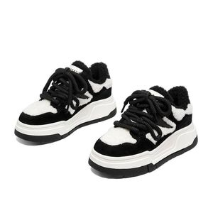 Dropshipping Tenis Feminino Plataforma Casual Female Fur U Thick Sole Shoe Women High Platform Sneakers - Product Image 3