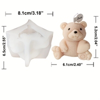 Mehrere DIY Duftende Bären-Kerzenformen Backformen für Kuchendekoration Handgemachte Seifen- und Fondantformen