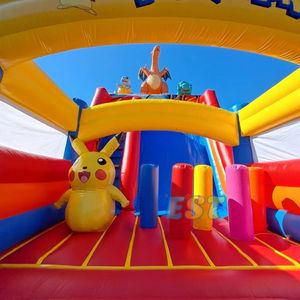 Châteaux gonflables pour enfants, toboggans gonflables, fête, rebondissement, dessin animé <span class=keywords><strong>Pikachu</strong></span>, château gonflable à toboggan sec pour enfants - Product Image 3
