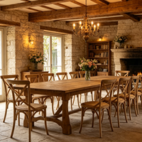 Chaise de banquet empilable en gros, chaise de mariage empilable, chaise de restaurant empilable, chaise de salle à manger à dossier croisé en X