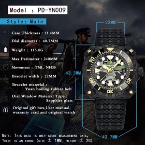 Montres pour hommes PAGANI DESIGN YN009, montres mécaniques, montre-bracelet, 200 m étanche, verre saphir, mouvement NH35, Reloj Hombre, cadeau - Product Image 6