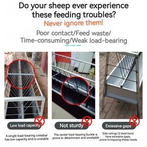 Rack à fourrage détachable en acier galvanisé pour mangeoires et abreuvoirs pour animaux, mangeoire pour bétail - Product Image 3