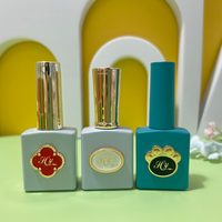 NOUVEAU Flacon de vernis à ongles en verre imprimé, anti-UV, couleur personnalisée, marque privée, avec logo métallique