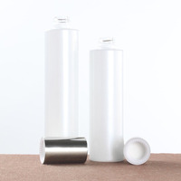 Lot de Bouteilles en Verre Blanc Nacré avec Couvercle Argenté 20ml/30ml/60ml/100ml – Personnalisation Gravée du Logo – Flacons Vaporisateurs/Pompes pour Lotion et Mascara