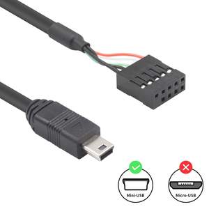 Индивидуальный кабель-переходник Mini USB или USB 2.0 A (штекер) на XH JST PH2.0 (4-контактный разъем) для печатных плат, тип Dupont - Product Image 6
