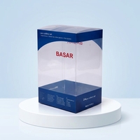 Boîte en plastique pliable transparente en PET recyclable avec logo personnalisé, emballage idéal pour cadeaux et présentations de cosmétiques, parfums et jouets