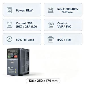 อินเวอร์เตอร์ SINEE รุ่น EM730 ซีรีส์ 11KW 3 เฟส  แรงดันไฟฟ้าเข้า AC340-460V ควบคุมแบบเวกเตอร์  ไดรฟ์ AC สำหรับพัดลมและปั๊มน้ำ  ประหยัดพลังงาน VFD - Product Image 2