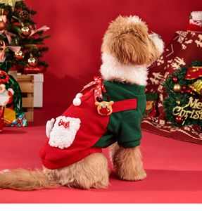 Atacado: Casacos e Saias de Algodão Estampados de Natal para Cães – Roupa de Inverno Lavável à Mão para Amigos Peludos - Product Image 2