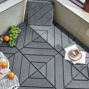 L20 <strong>Top</strong>-Selling PVC Interlocking Wood <strong>Deck</strong> Tiles Outdoor DIY Flooring with 30*30*2CM Base Decking Diy Interlocking Decking Tiles - Product Image 6
