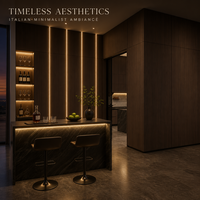 Usine d'armoires de cuisine OEM ODM, projet sur mesure, couleur et taille personnalisées, îlot central pour hôtel et appartement