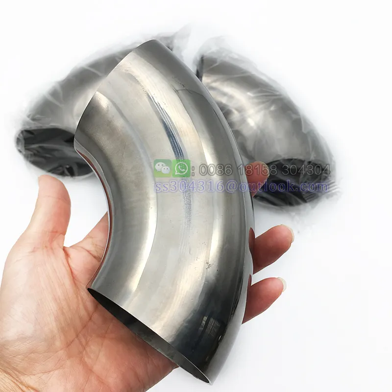 Stainless Steel Car Exhaust Welding 90 Degree Elbow Bend Pipe Fitting