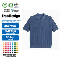 Pull côtelé rétro slim-fit en coton 100 % pour homme, anti-plis, respirant, avec fermeture à bouton unique et manches courtes élastiques