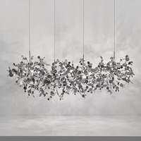 Lustres LED Flottants en Forme de Nuages en Maille Métallique Créative pour Hôtel, Centre Commercial, Salon Blanc, Salle à Manger en Fer, Lumières de Mariage