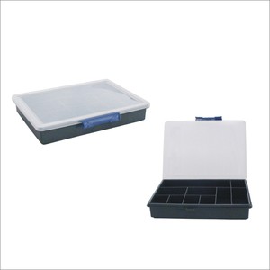 High quality black rectangle plastic box bin plastic box with compartments PP plastic organizers
