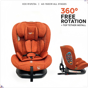 Asiento de Auto para Bebé Giratorio 360° Ogolee OG801A, Certificado ECE R129/04 I-Size, <span class=keywords><strong>ISOFIX</strong></span>, Top Tether, Peso Máximo 36 kg, 0-12 Años, Marco de HDPE - Product Image 1