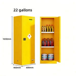 ארון בטיחות לנוזלים דליקים בנפח 90 גלון לתעשייה, לאחסון כימיקלים - Product Image 3