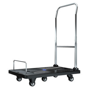 Chariot de manutention industriel pliable à quatre roues verrouillables, 150 kg, plateforme en nylon, chariot de stockage OEM, outils de stockage - Product Image 2