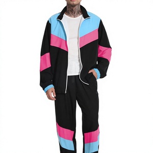 Conjunto Deportivo Cortavientos Retro para Hombre, 2 Piezas, Estilo Hip Hop, Proveedor Mayorista - Product Image 1
