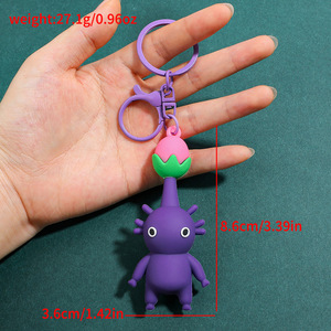 Cross-border YIXIN Pikmin 4 Rubber Keychain Hot-selling Nintendo <b>Game</b>-related Cartoon Figurine Doll Pendant - Product Image 6