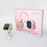 Montre connectée A58 Plus 2024 pour femmes, nouvelle série 9, écran carré 2,01 pouces, diamant, IP67, tactile IPS, fonction d'appel SDK, design tendance