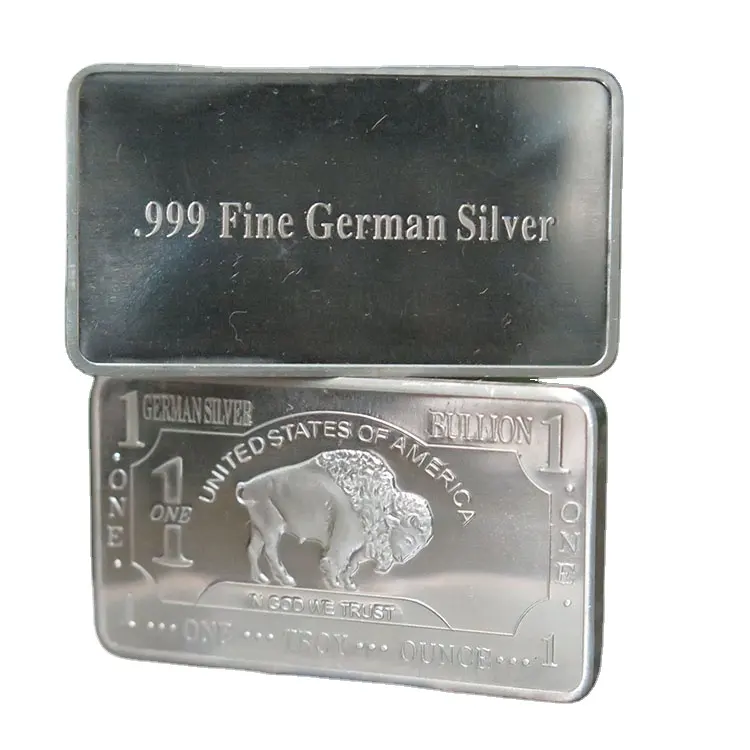 Artigianato in metallo vecchia moneta prezzo 1 OZ lingotti di bufalo d'argento tedesco A157B