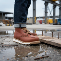Chaussures de travail pour hommes, marque personnalisée, cuir de qualité supérieure, embout en acier, semelle intermédiaire en Kevlar, antidérapantes, semelle extérieure en caoutchouc EVA, chaussures de sécurité S3.